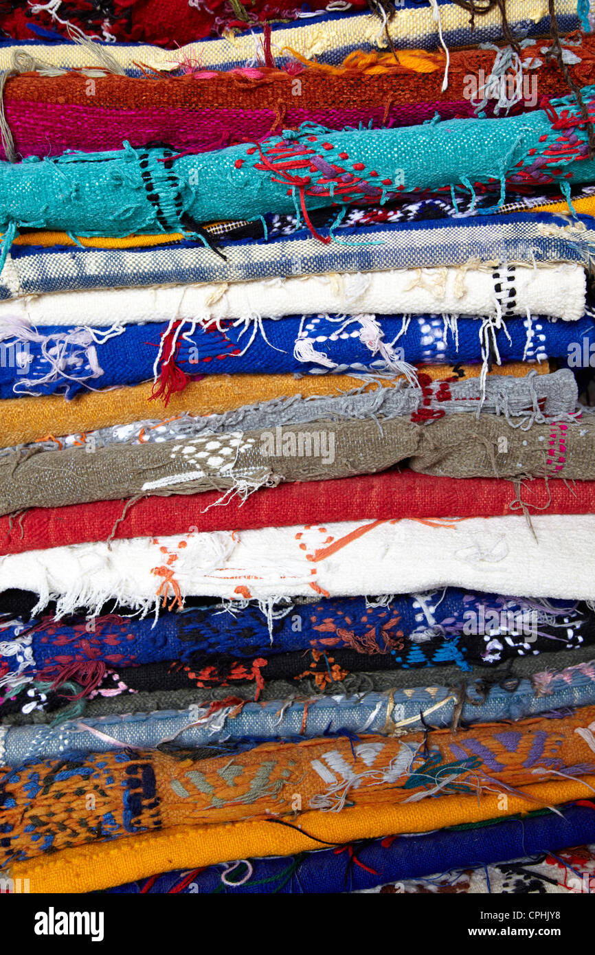 Tappeto locale artigianato marrakech marocco Foto Stock