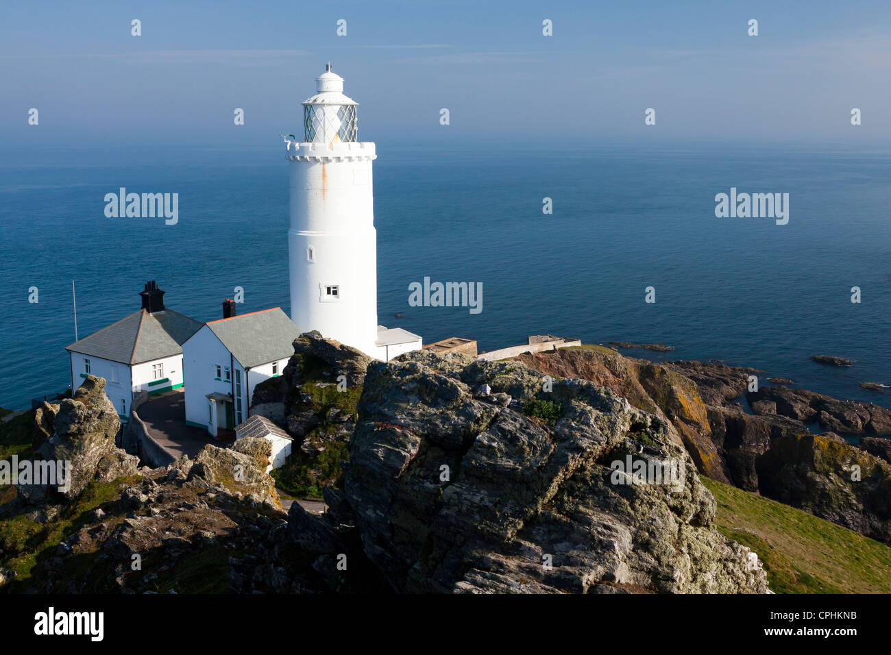 Il 1836 faro al punto iniziale Devon England Regno Unito Foto Stock