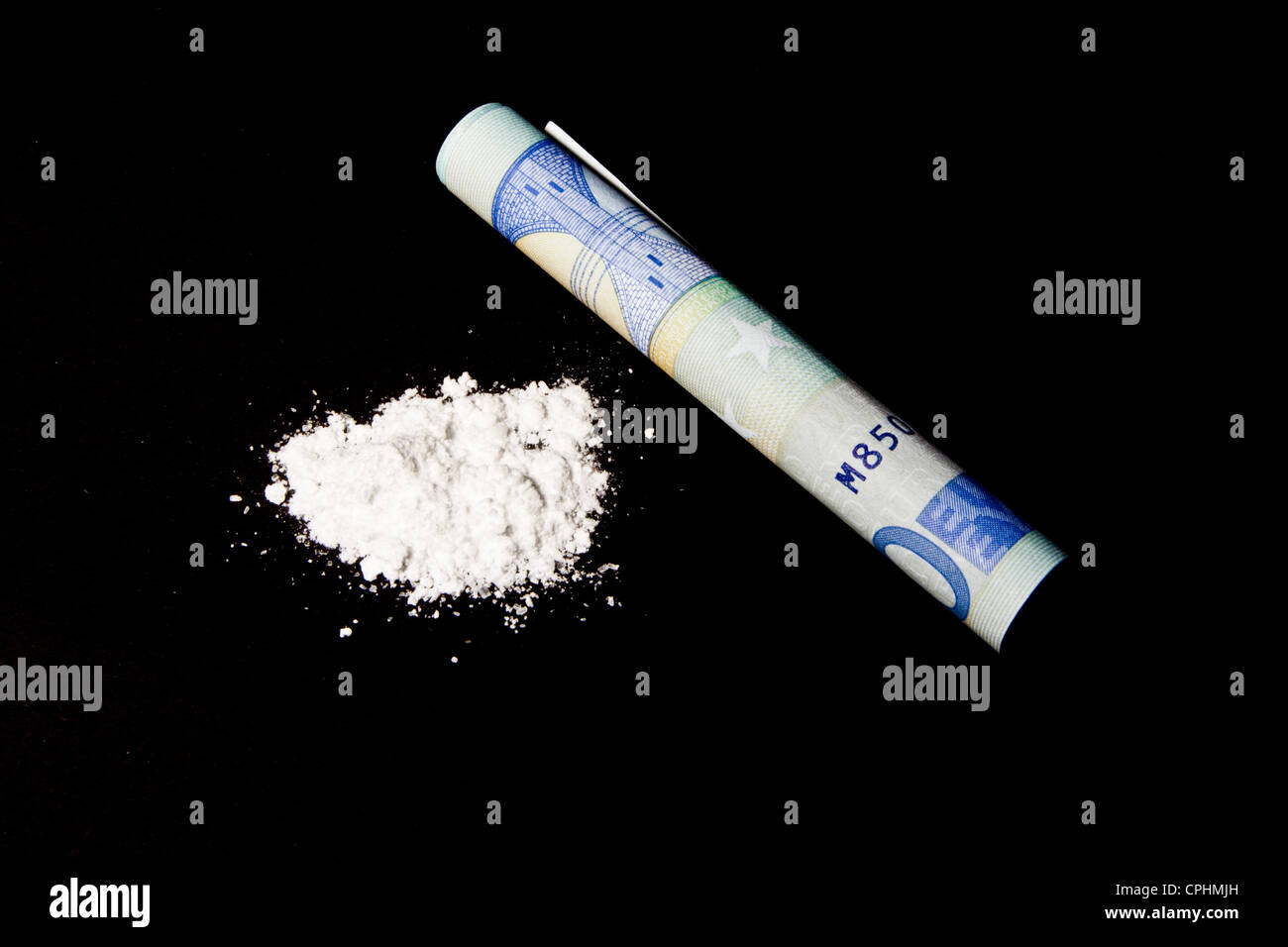 droga e soldi Foto Stock