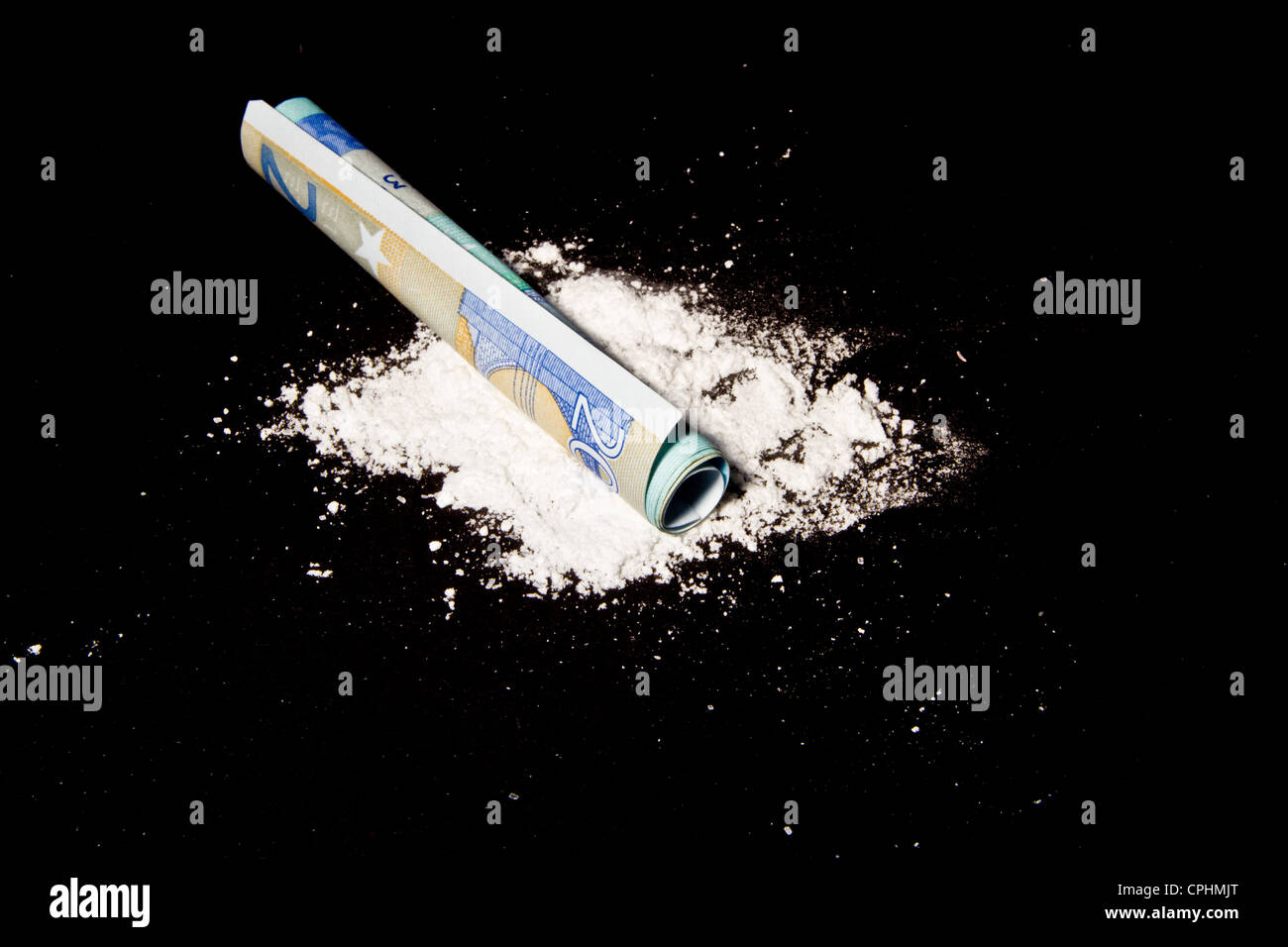 droga e soldi Foto Stock