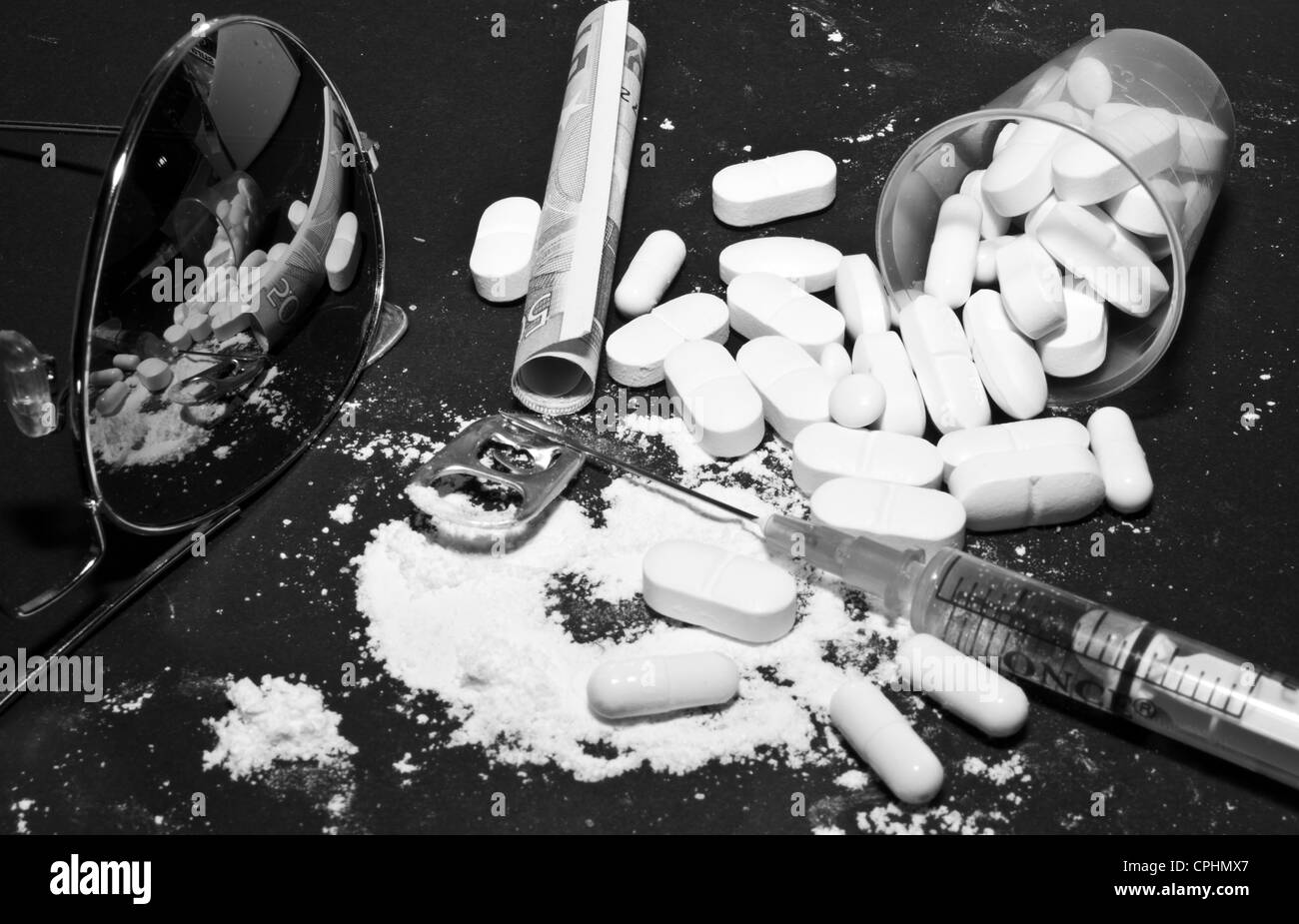 abuso di droga Foto Stock