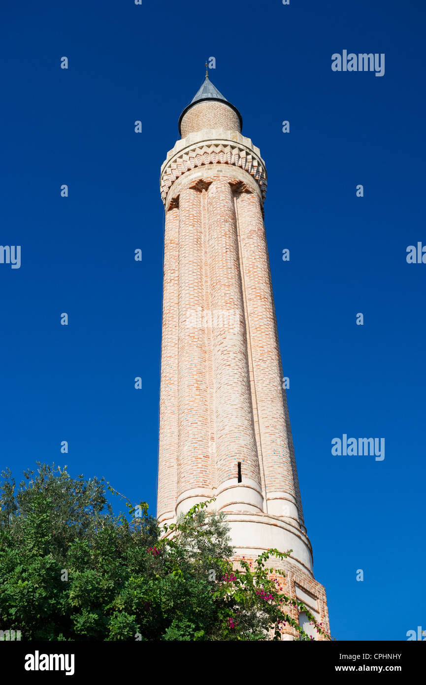 La Moschea Yivli minareto e Foto Stock