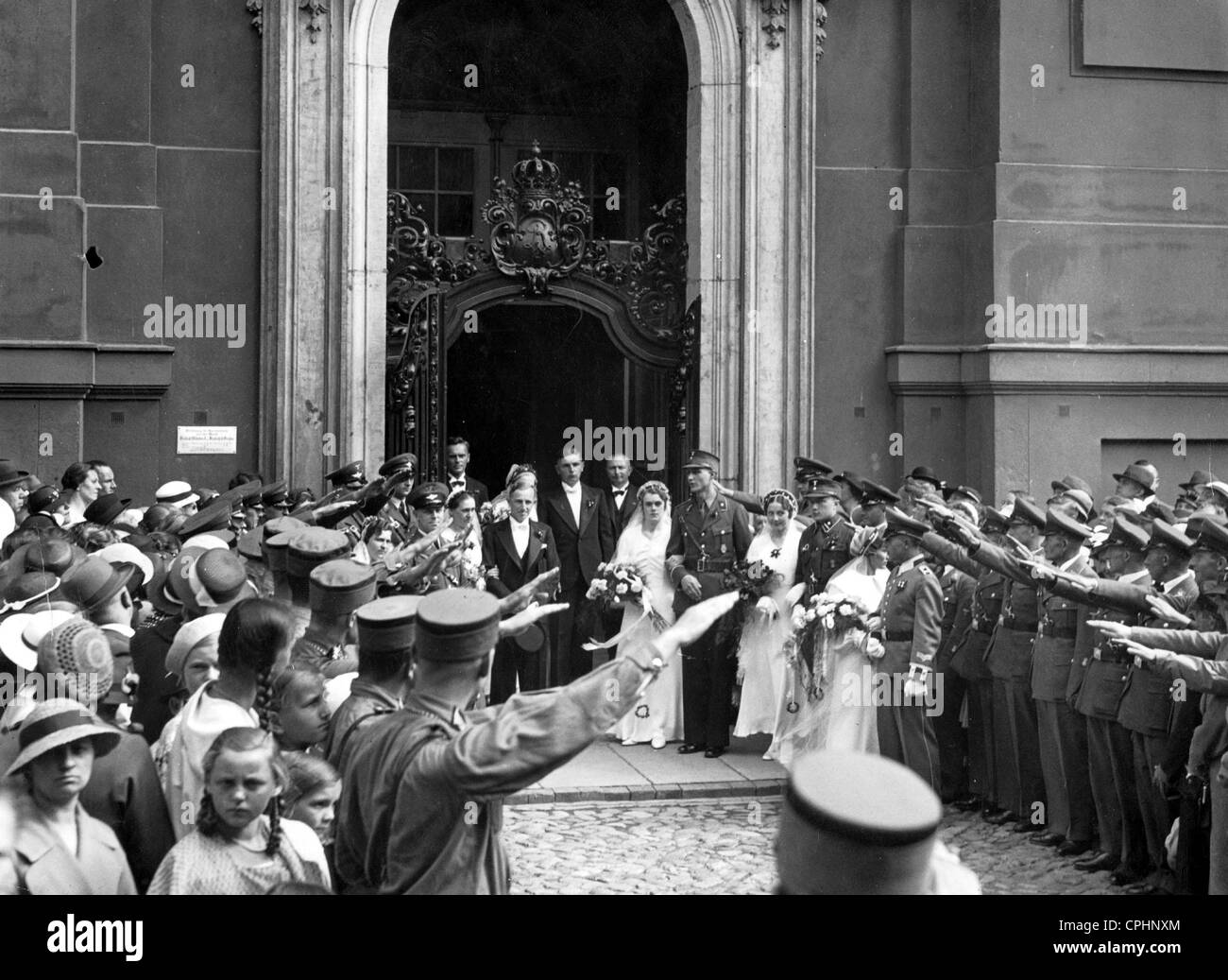 Il matrimonio di 'Luise spose' nella chiesa Garrison a Potsdam, 1936 Foto Stock