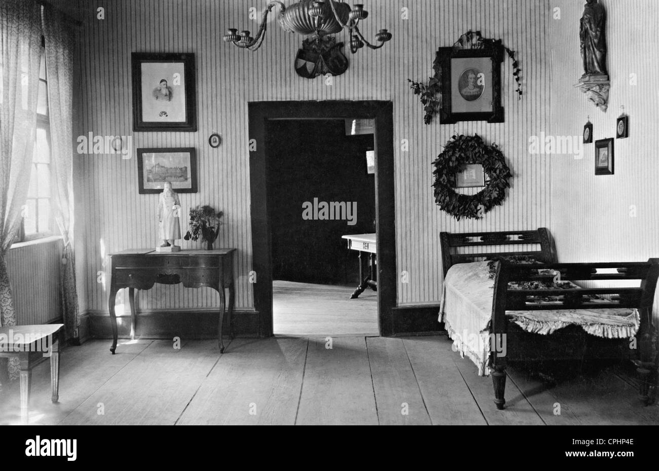Camera della morte di Annette von Droste-Huelshoff, 1930 Foto Stock