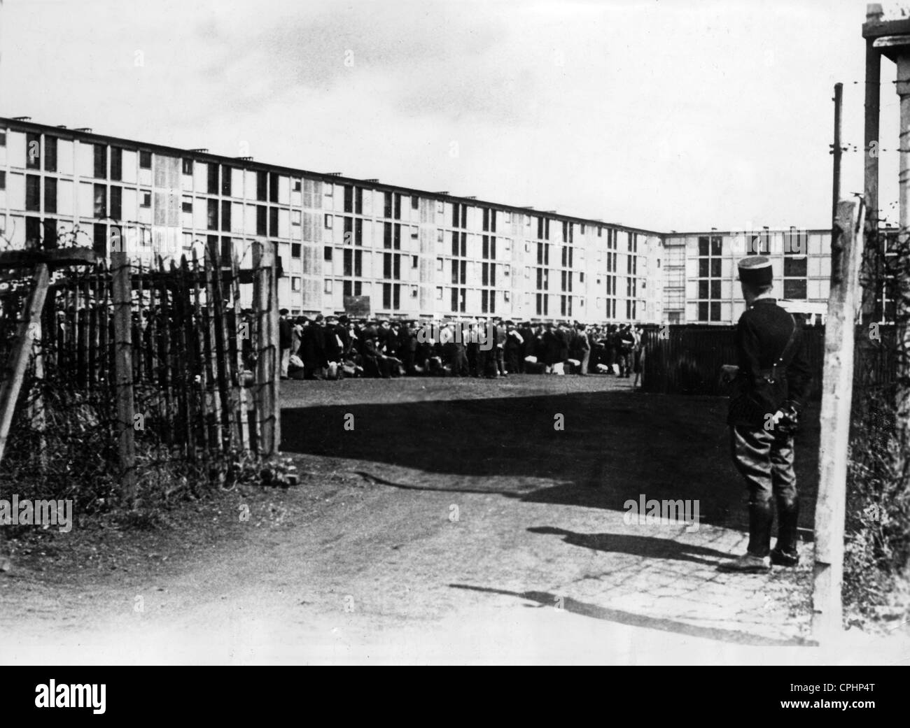 Campo di concentramento per ebrei in Drancy, Francia, Agosto 1941 (foto b/n) Foto Stock
