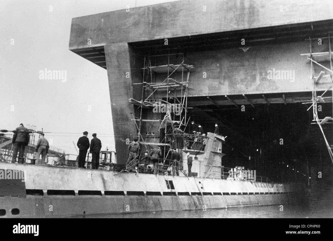 Sommergibile tedesco Bunker in Francia, 1942 Foto Stock