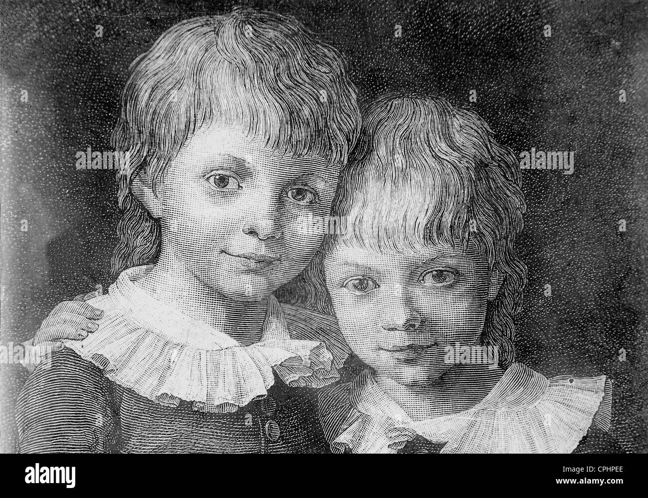 Il principe Friedrich Wilhelm von Preussen e Principe Wilhelm von Preussen, 1802 Foto Stock