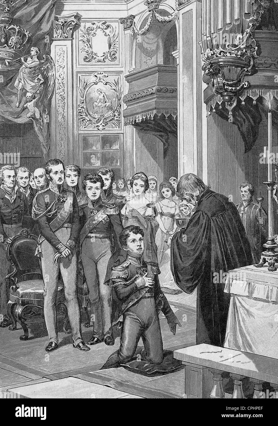 Conferma del Principe Wilhelm von Preussen Foto Stock
