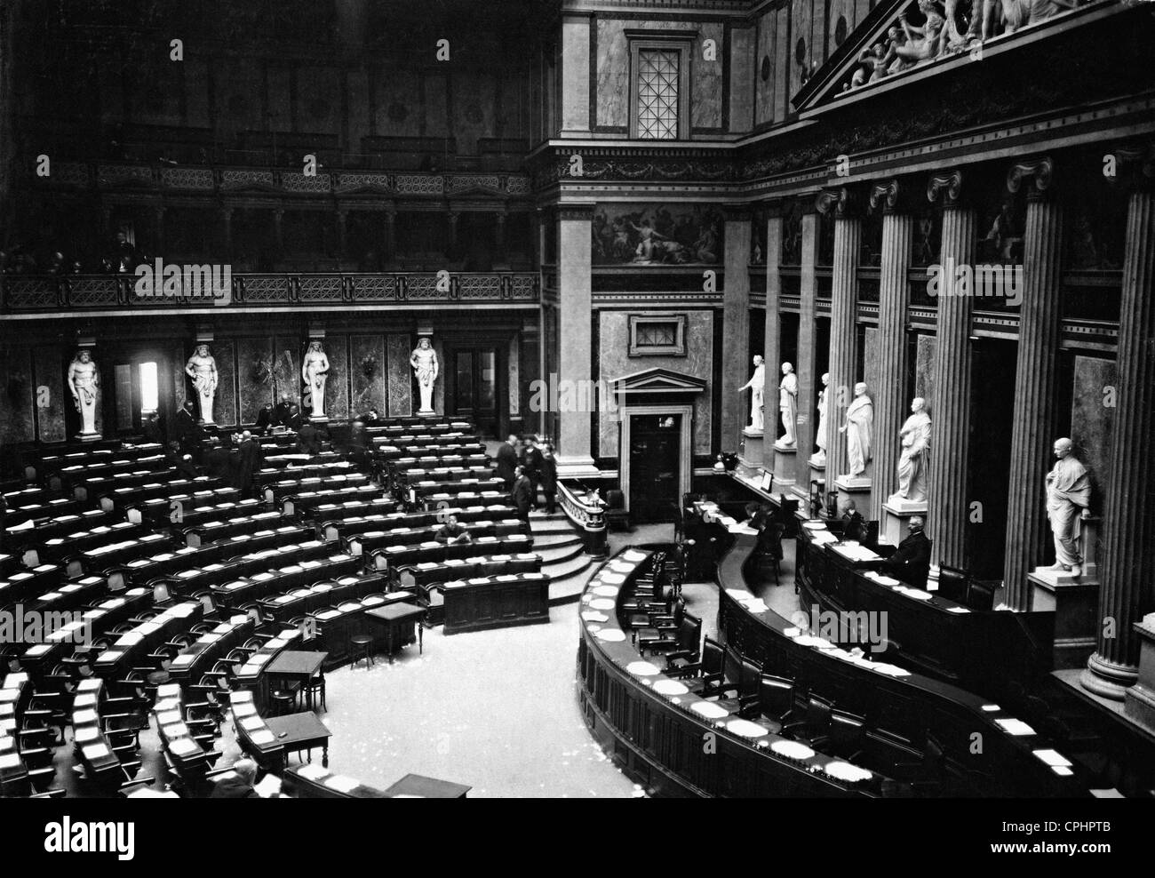 Sala meeting dell'Impero Austriaco Consiglio di Vienna, 1910 Foto Stock