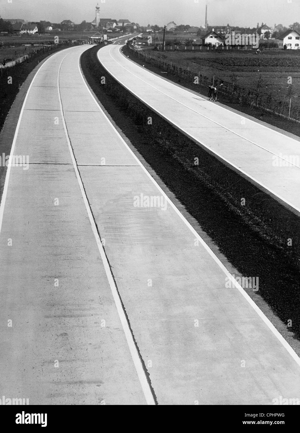 Sezione di un Reichsautobahn Foto Stock