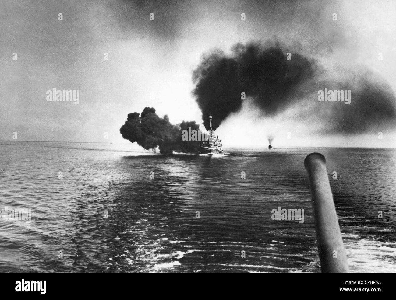 Il tedesco fighting ship durante la battaglia dello Skagerrak, 1916 Foto Stock