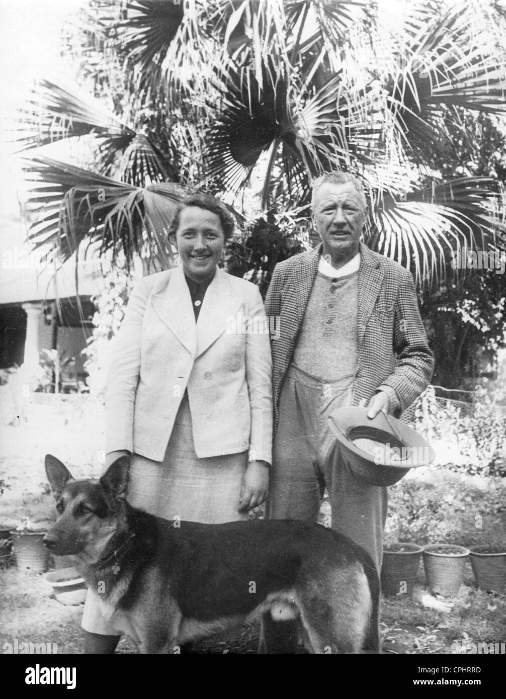 Wilhelm Filchner con sua figlia Erika, 1938 Foto Stock