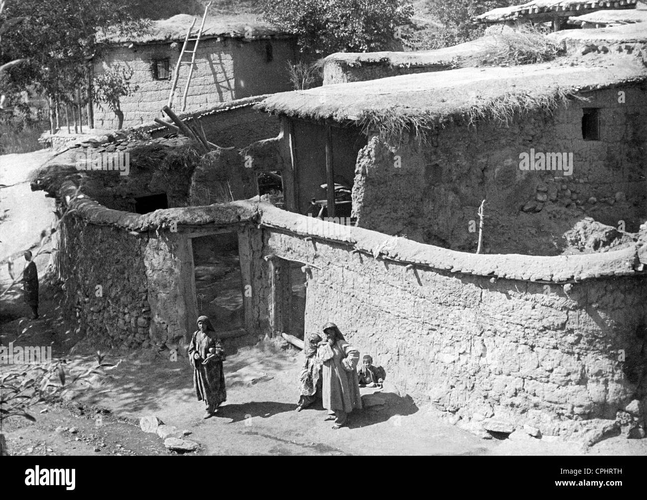 Casa di villaggio in Tagikistan, 1939 Foto Stock