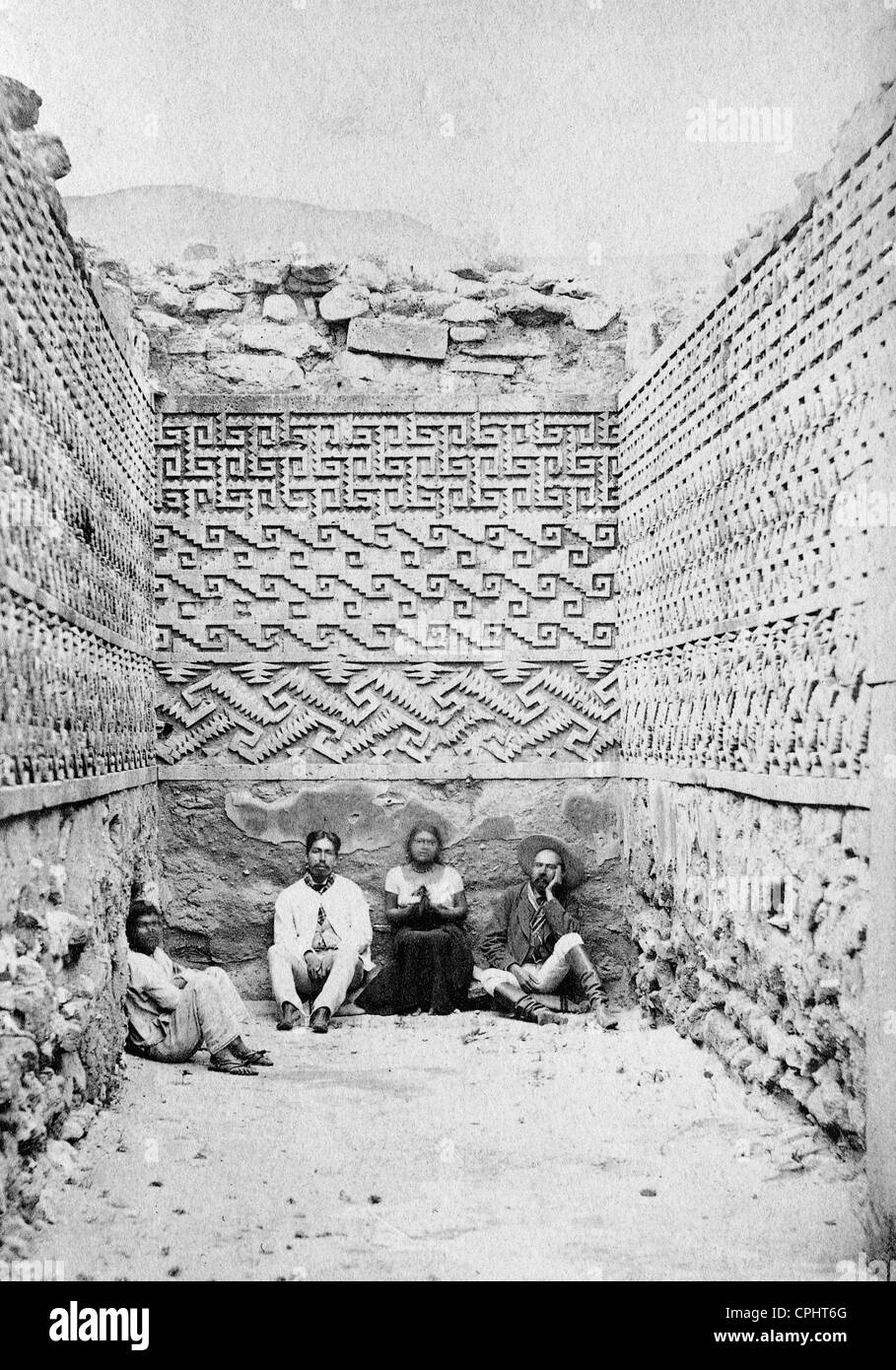 Zapoteco rovine di Mitla, 1924 Foto Stock
