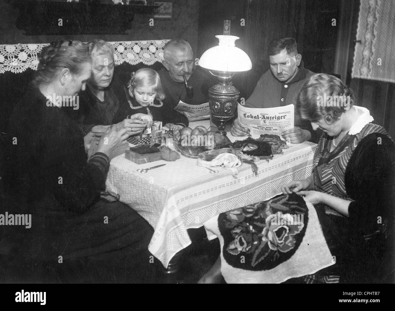 Lavoratore di Berlino la famiglia, 1930 Foto Stock