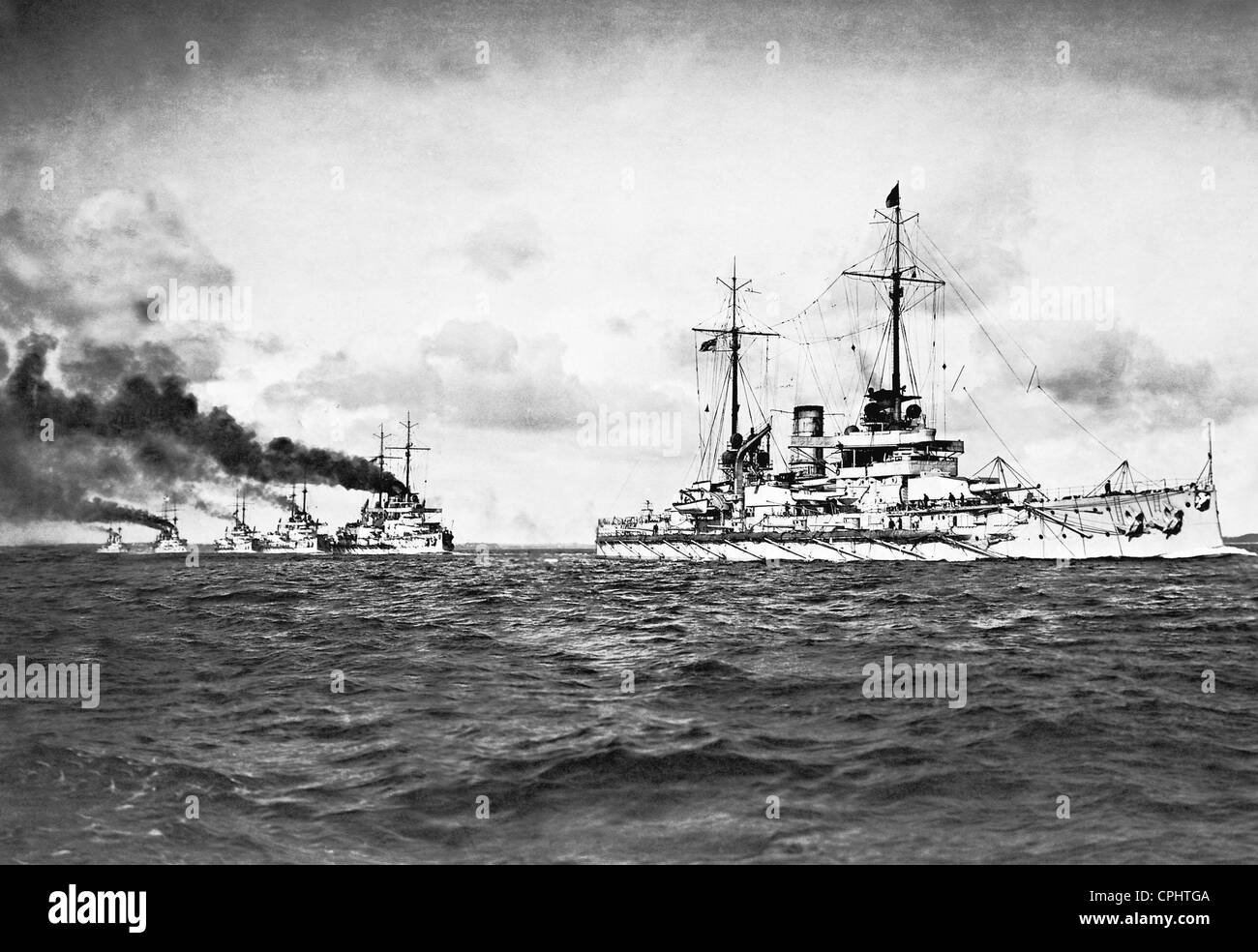 Le navi da guerra tedesca sulle manovre, 1911 Foto Stock