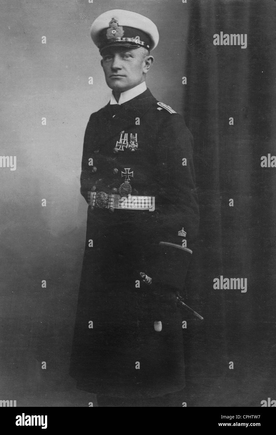 Friedrich Christiansen come tenente colonnello in mare, 1917 Foto Stock