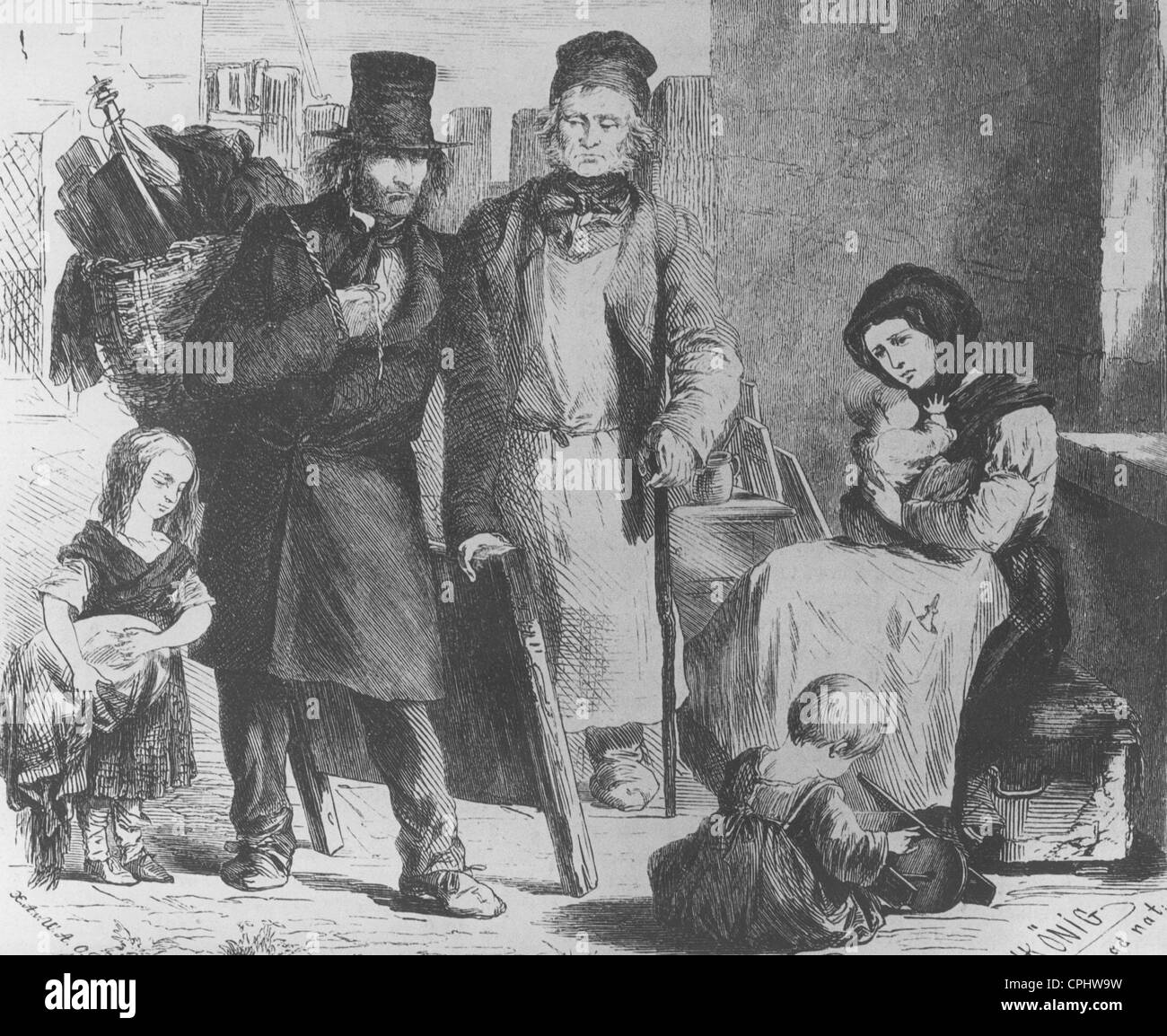 I poveri a Berlino, 1848 Foto Stock