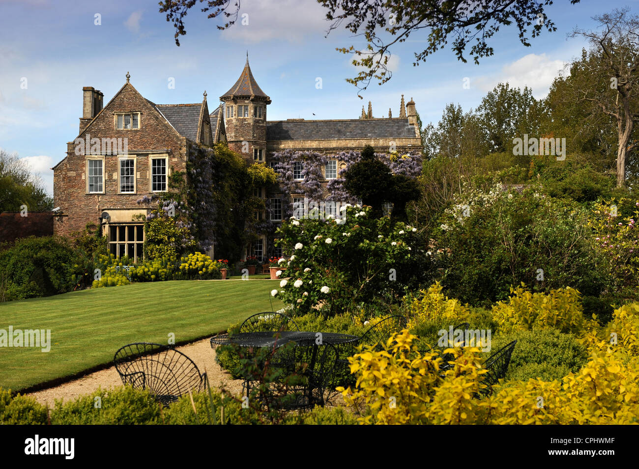 Hanham Court Gardens Near Bath, casa del giardino designer Julian e Isabel Bannerman Aprile 2009 Foto Stock