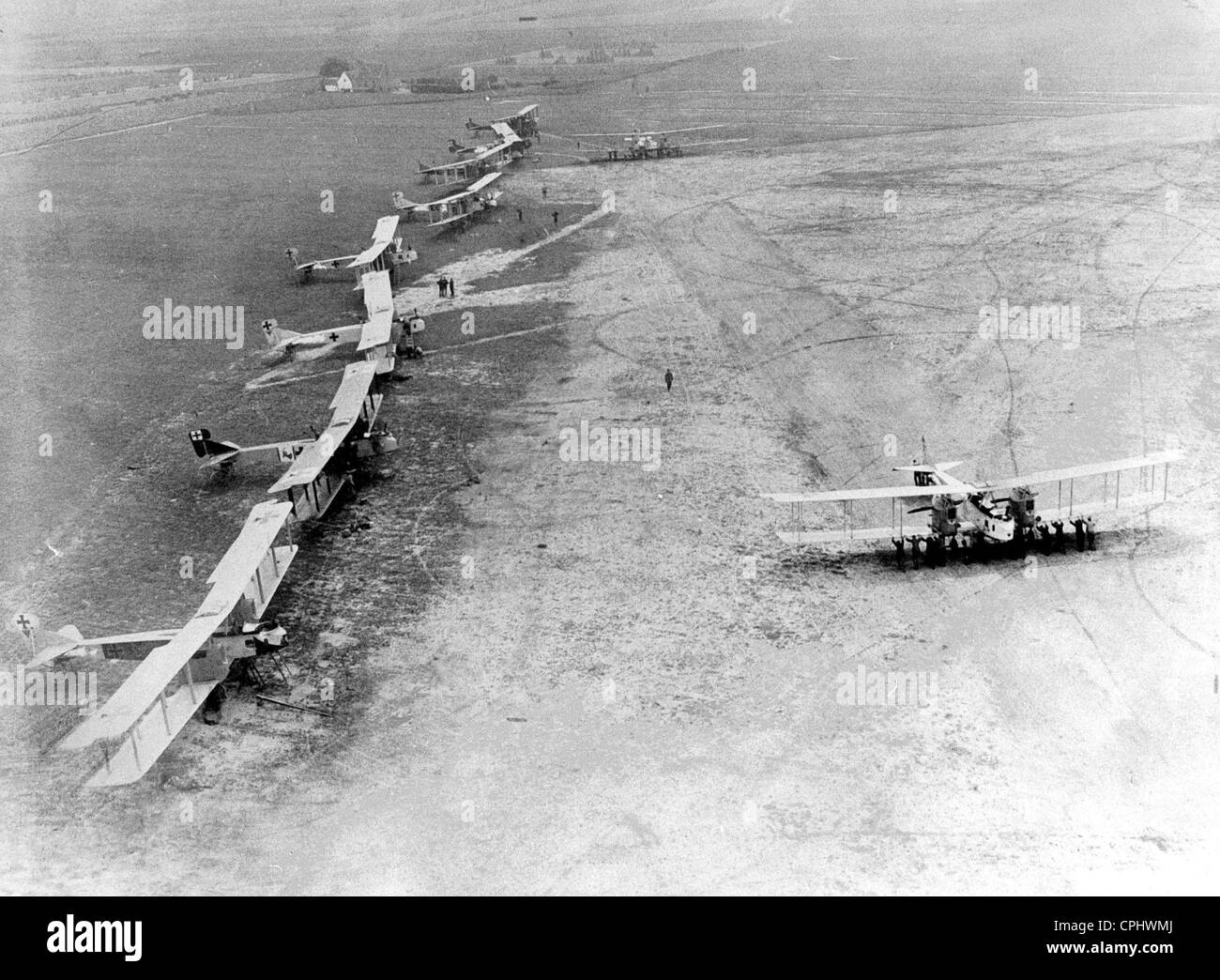 Campo tedesco airport nel nord della Francia, 1917 Foto Stock