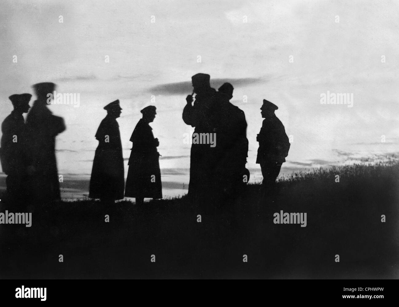 Heinz Guderian con ufficiali il primo giorno della campagna russa, 1941 Foto Stock