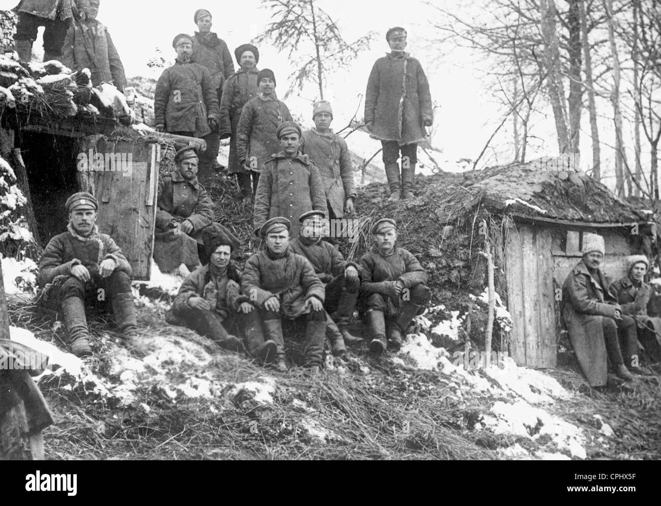 Le truppe russe dietro la parte anteriore, 1915 Foto Stock