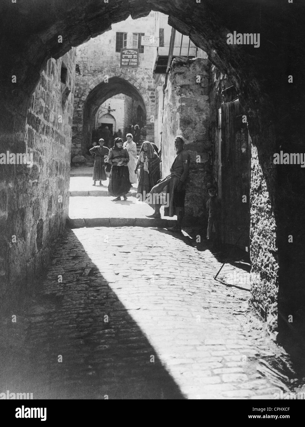 La città vecchia di Gerusalemme, 1924 Foto Stock