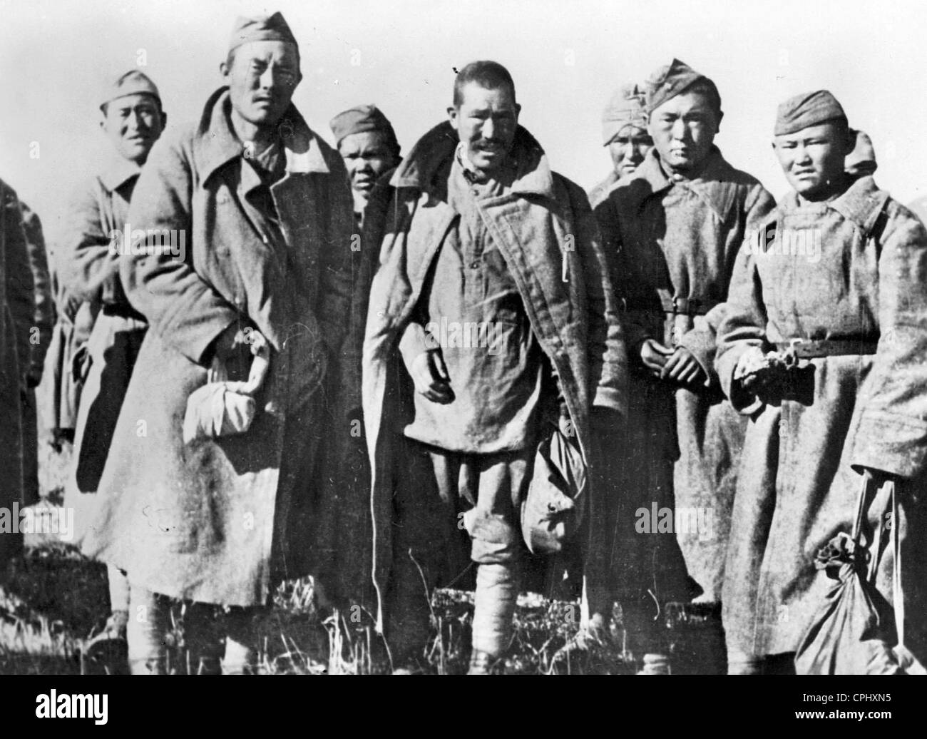 Prigionieri di guerra sovietici, 1943 Foto Stock