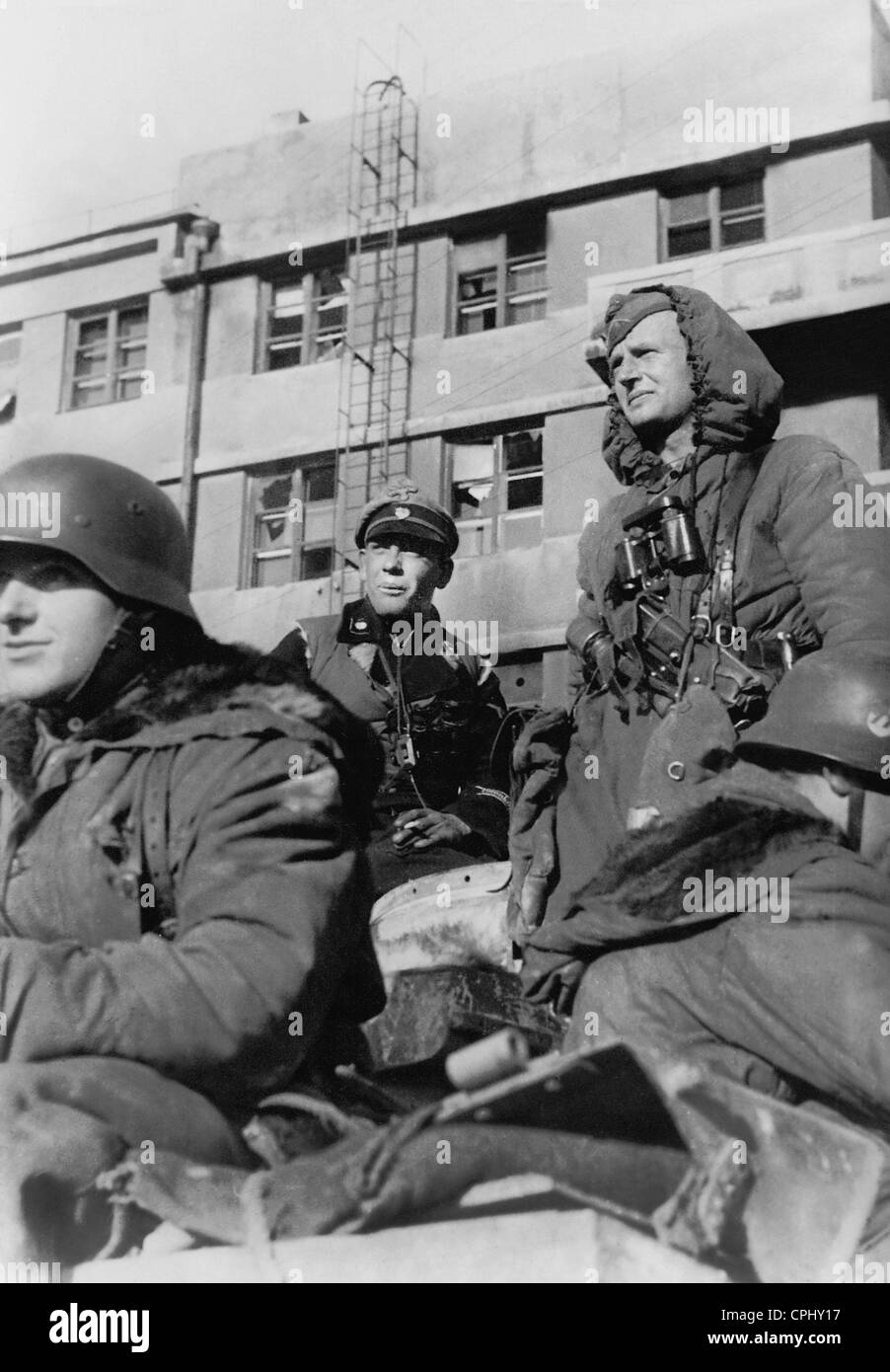 Waffen-SS durante la riconquista di Kharkov, 1943 Foto Stock
