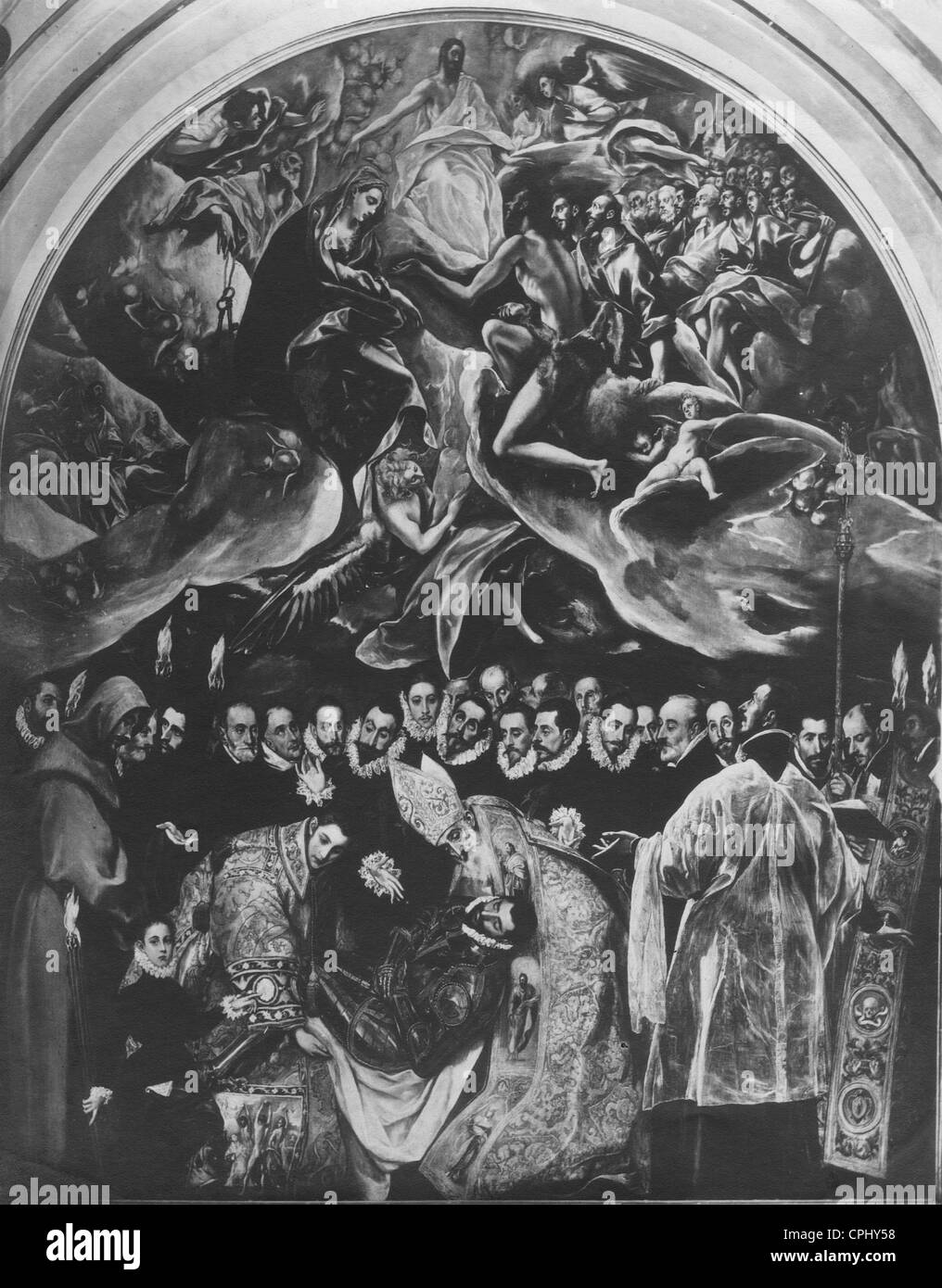 "La sepoltura del Conte di Orgaz' dal pittore spagnolo El Greco Foto Stock