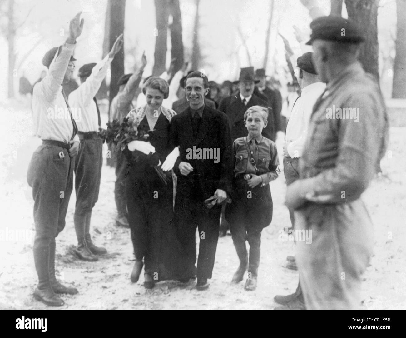 Joseph Goebbels sposa Magda Quandt 1931 Foto Stock