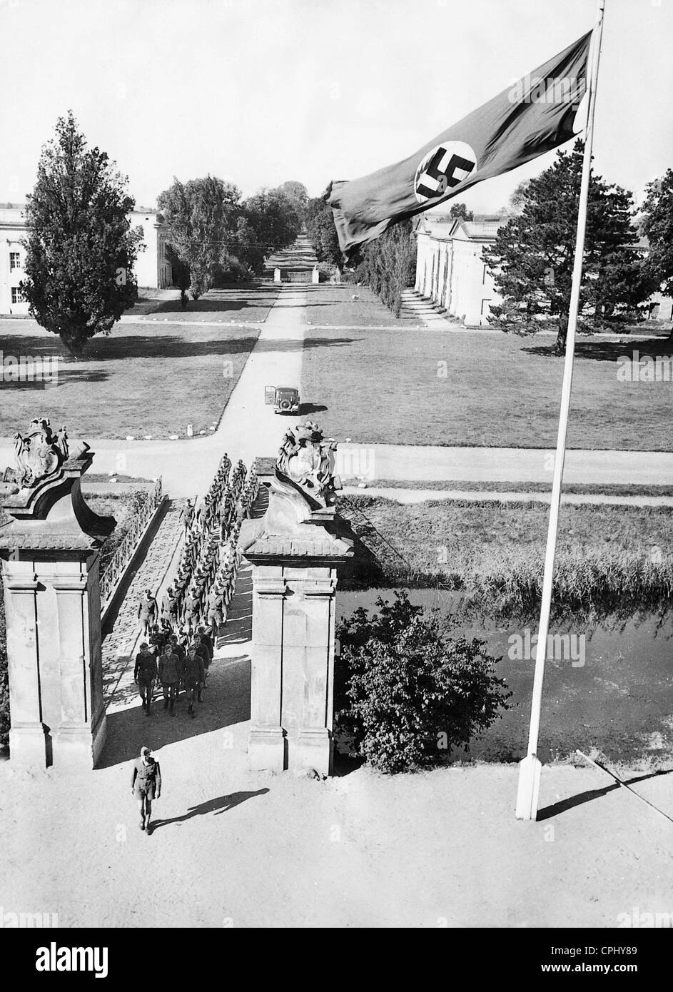 Hitler giovani soci tornare al NS ente educativo Napola in castello Reisen, 1941 Foto Stock