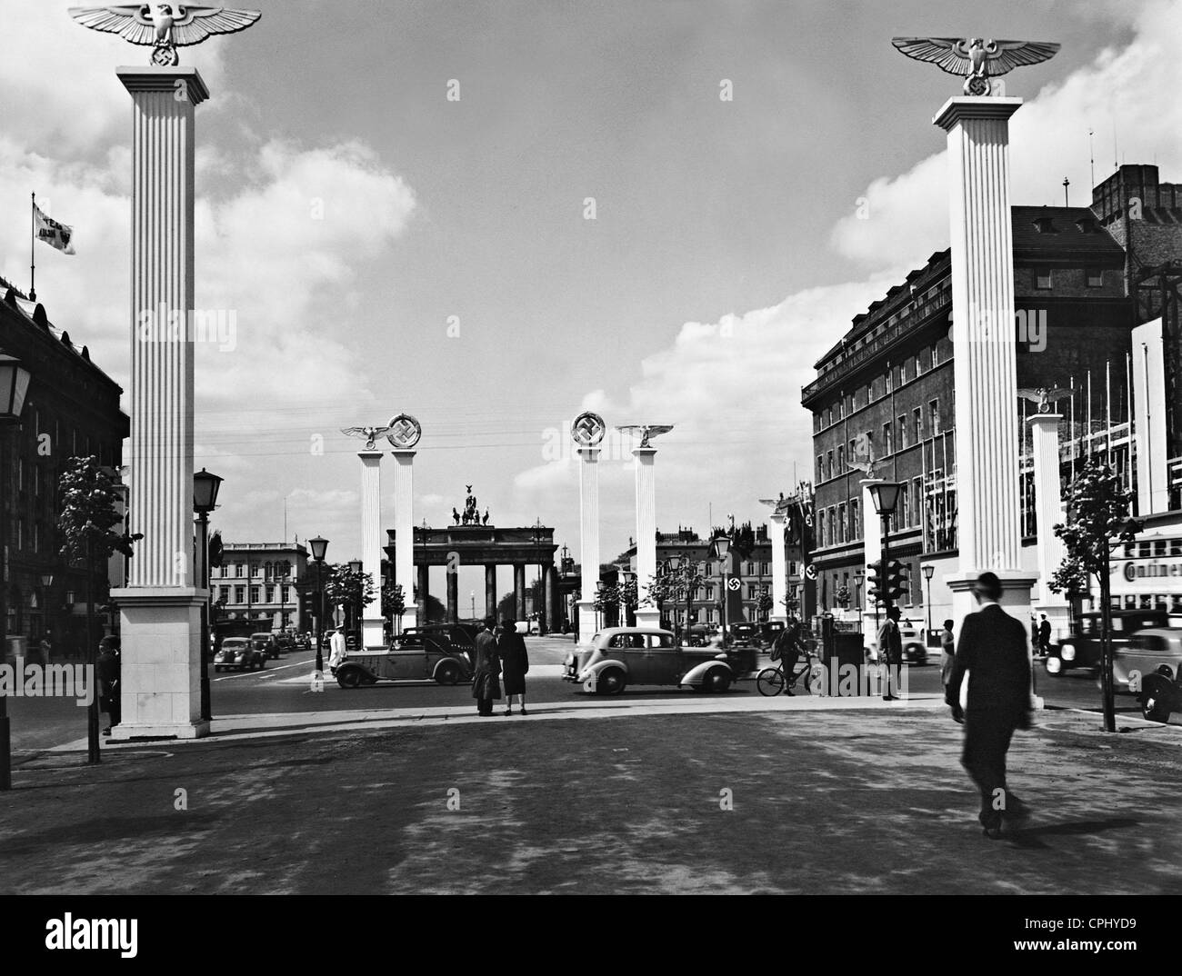Il viale Unter den Linden, 1939 Foto Stock
