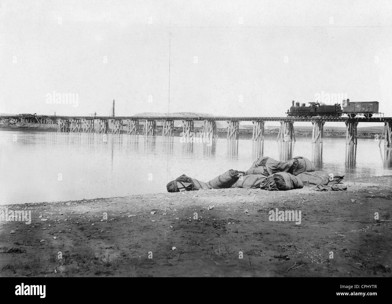 La stazione ferroviaria di Baghdad a Jerablus, 1913 Foto Stock