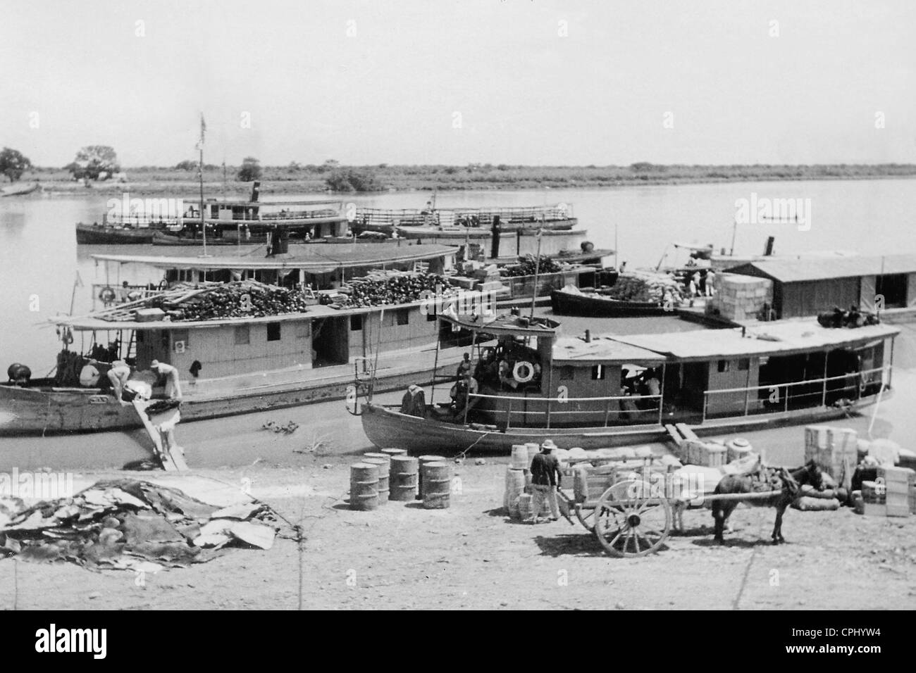 Il porto di Corumba Foto Stock