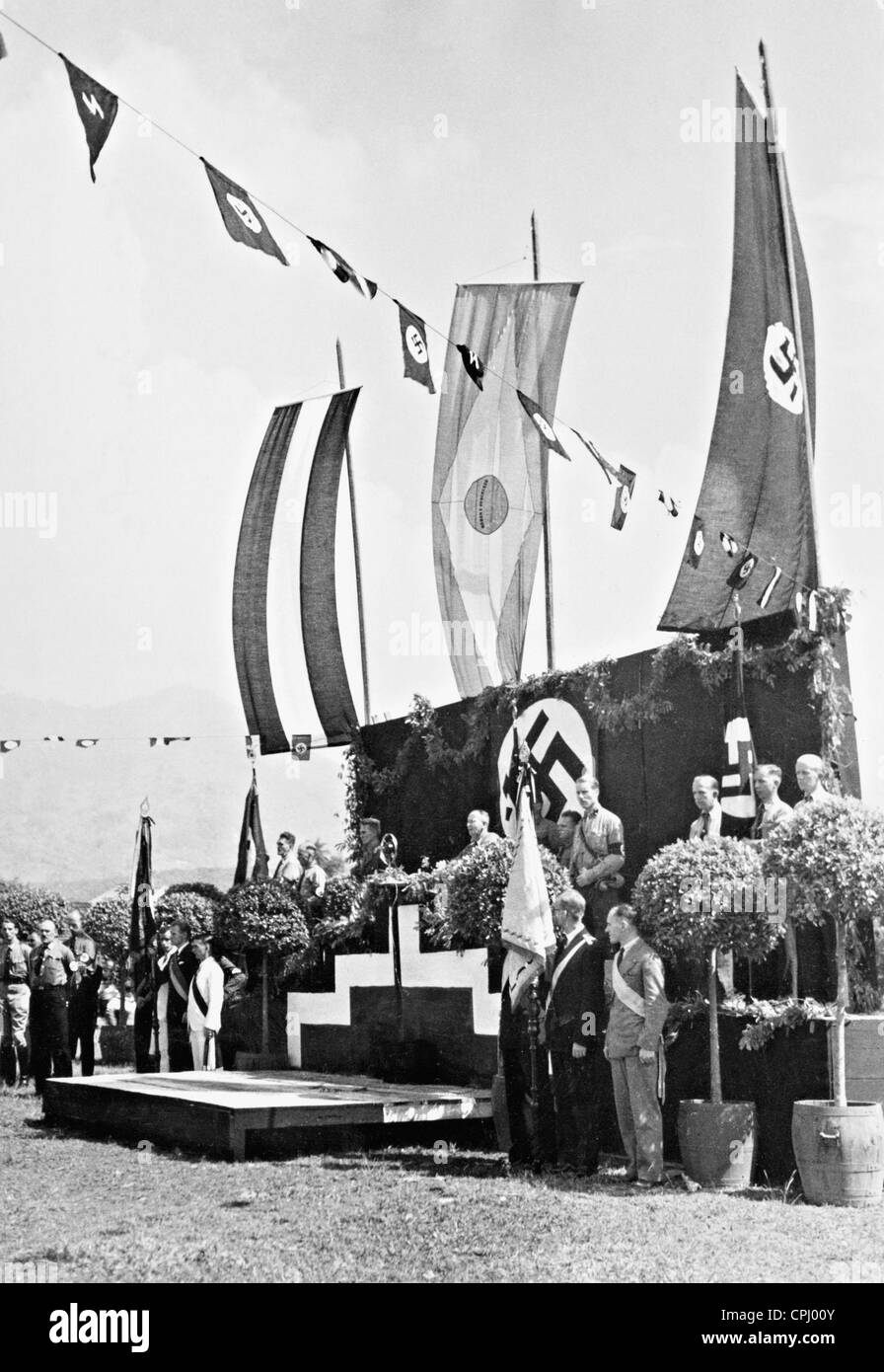 Giorno di maggio celebrazione dei tedeschi etnici in Rio de Janeiro, 1934 Foto Stock