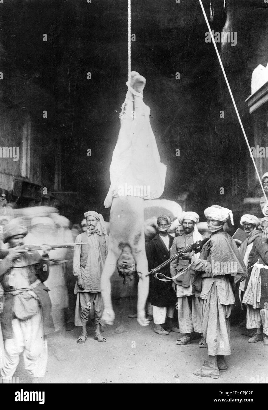 Esecuzione durante la guerra civile a Kabul, 1929 Foto Stock