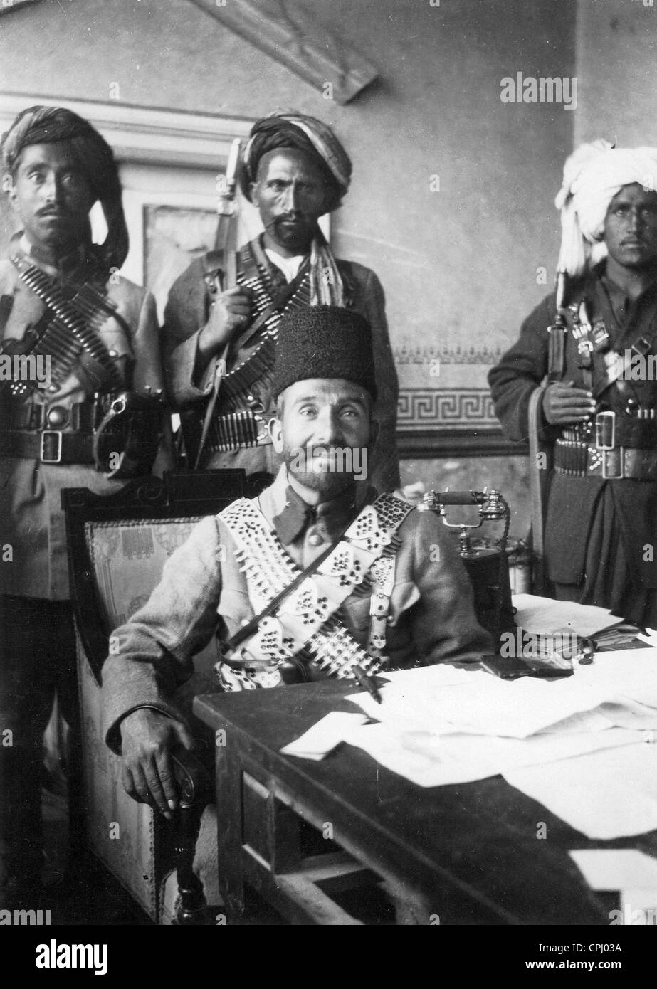 Leader tribali durante la guerra civile in Afghanistan, 1929 Foto Stock
