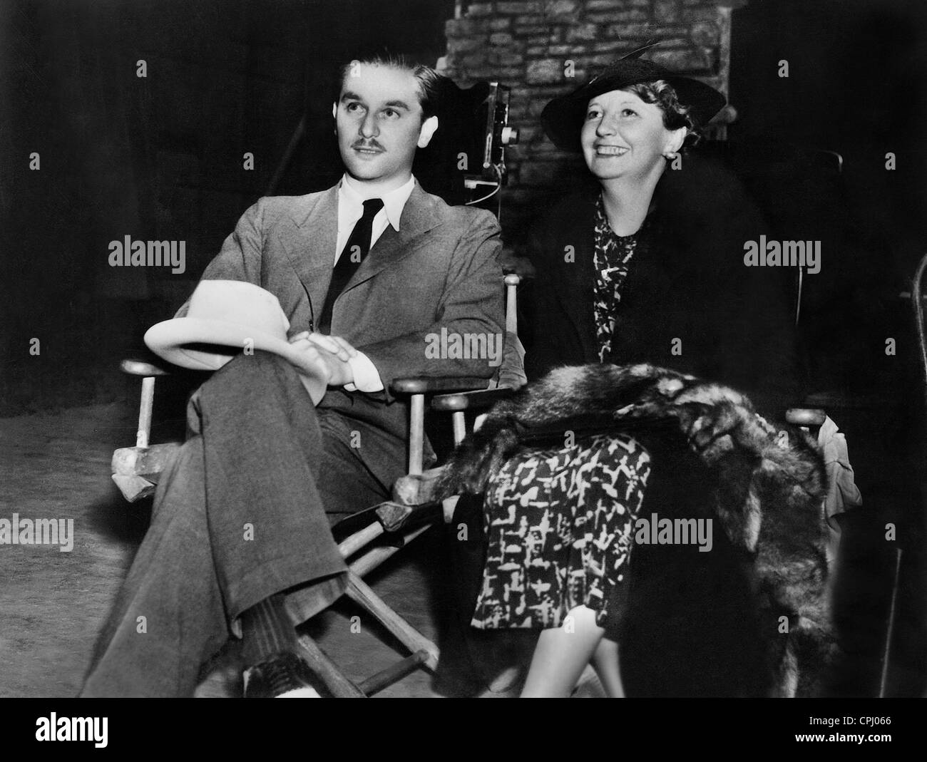 Adolf Wohlbrueck e Helen Broderick in Hollywood, 1937 Foto Stock