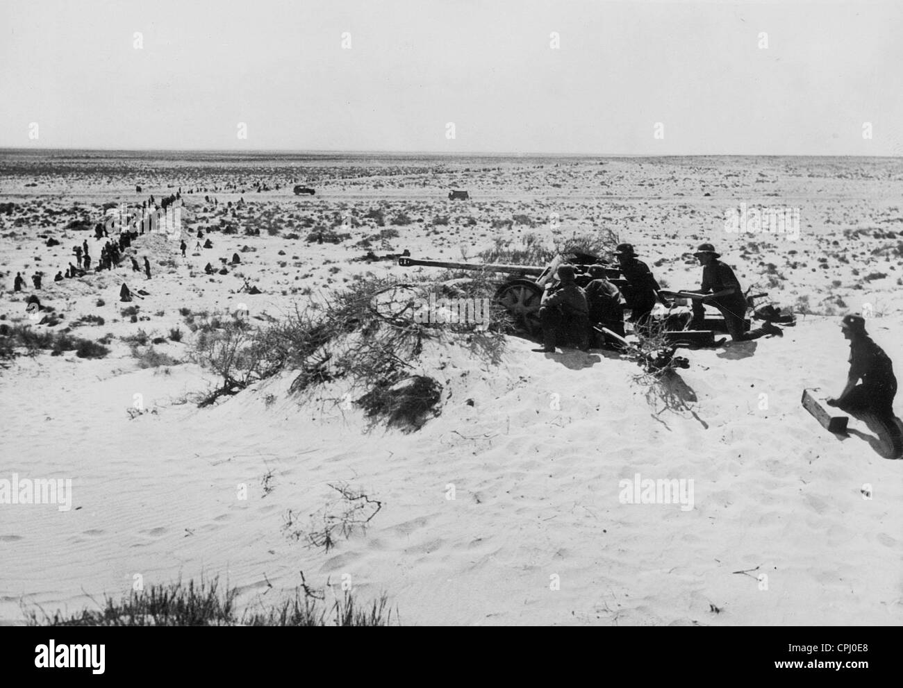 German anti-pistola serbatoio in Africa, 1941 Foto Stock