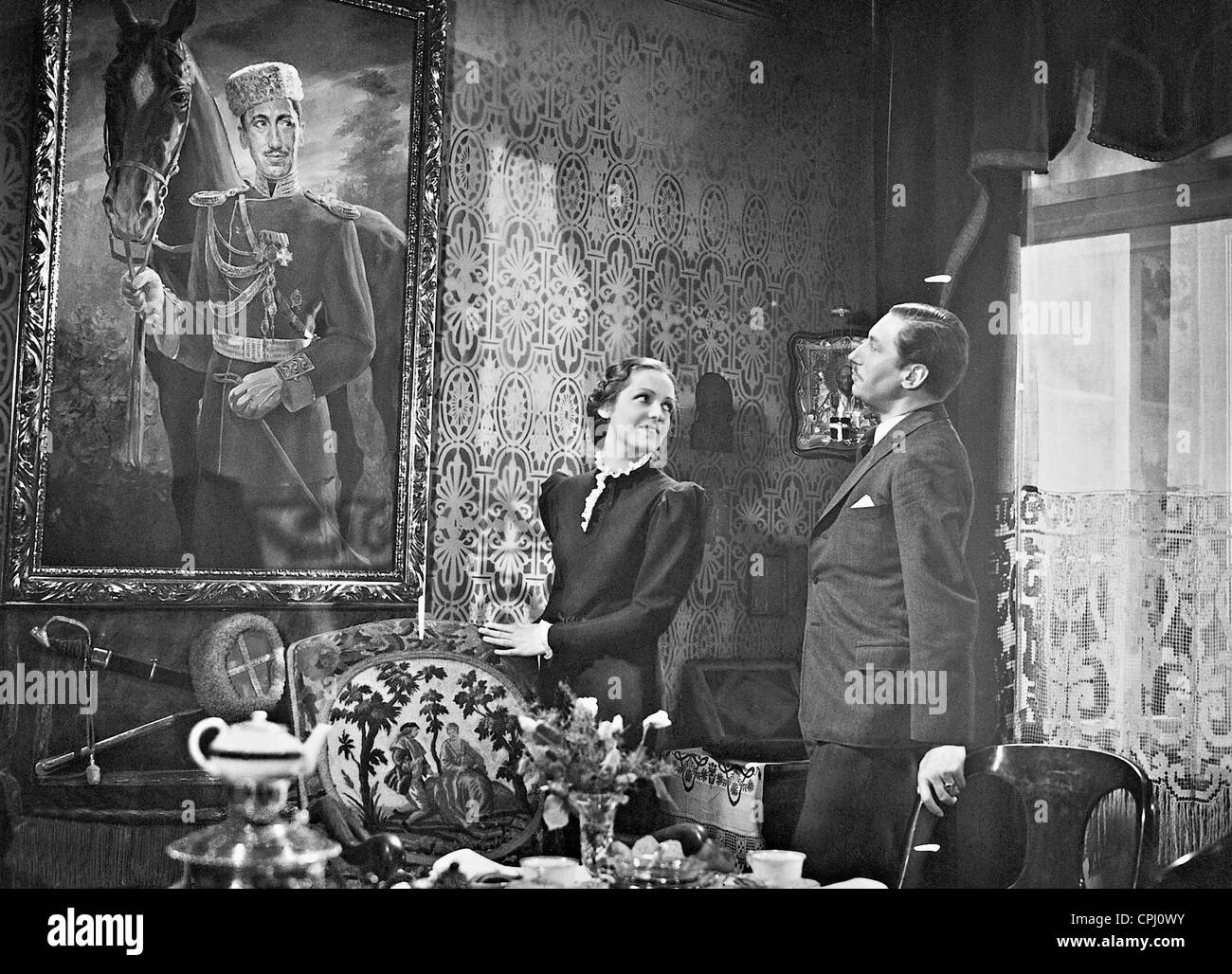 Willy Birgel e Maria von Tasnady in 'persone senza una patria', 1937 Foto Stock