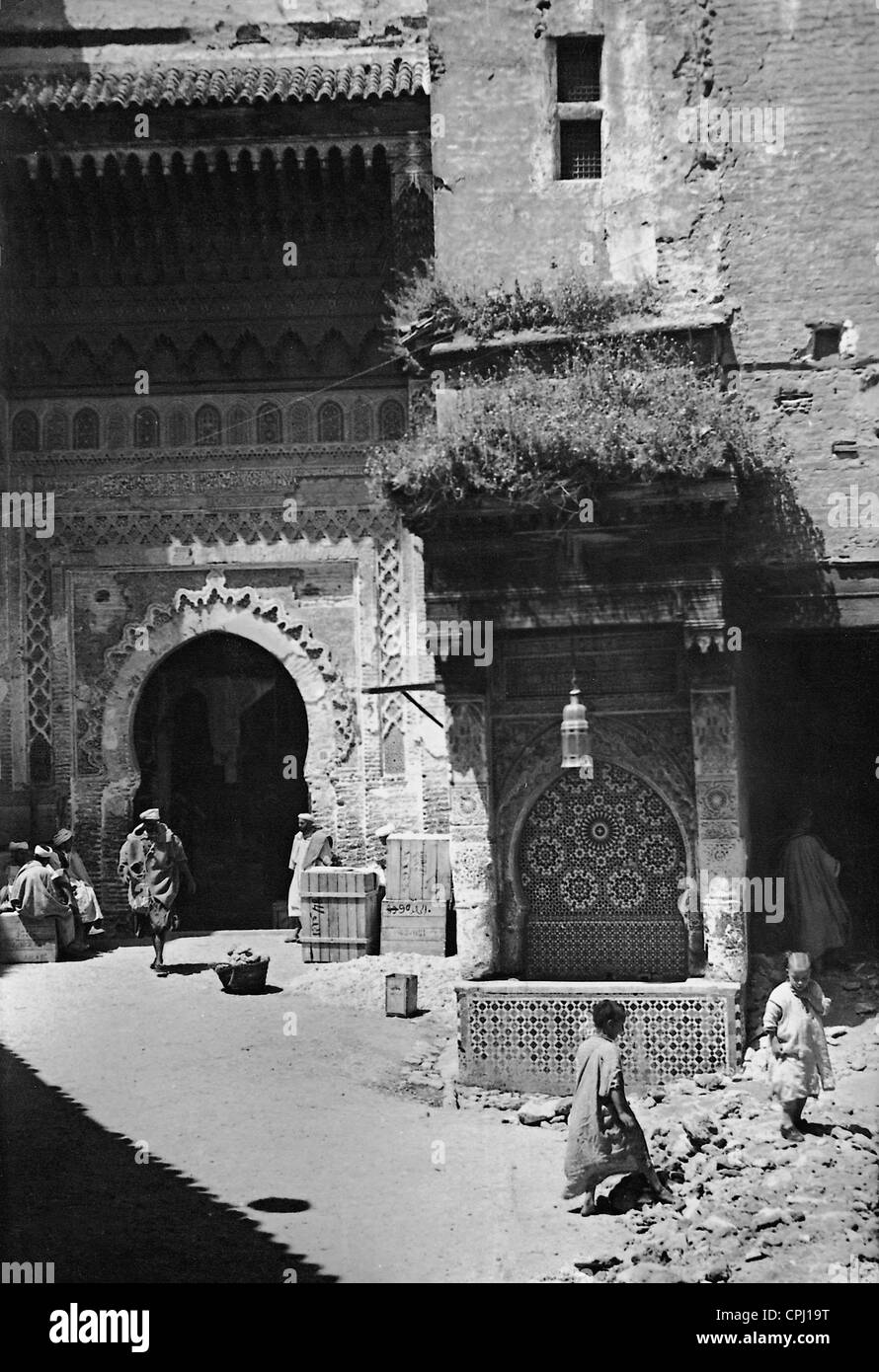 Città vecchia di Fez, 1936 Foto Stock