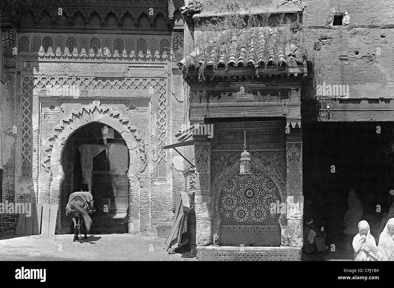 Città vecchia di Fez, 1927 Foto Stock