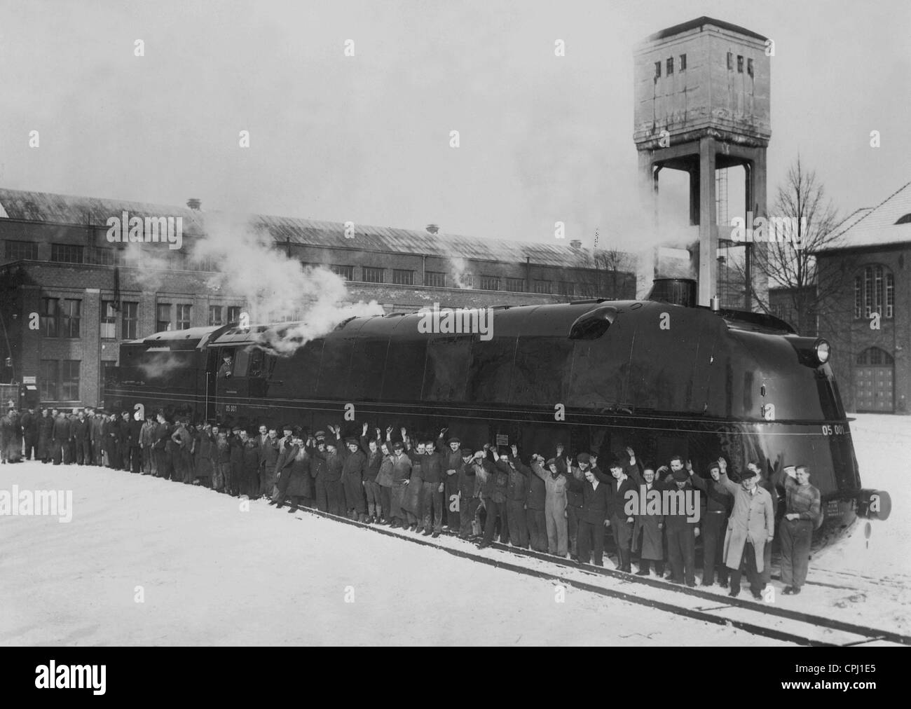 Snellito locomotiva a vapore della serie 05 Foto Stock