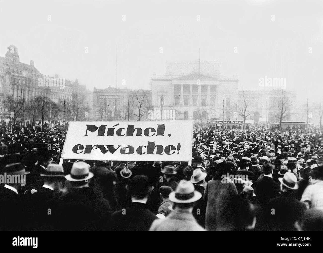 Manifestazione contro il Trattato di Versailles, 1919 Foto Stock