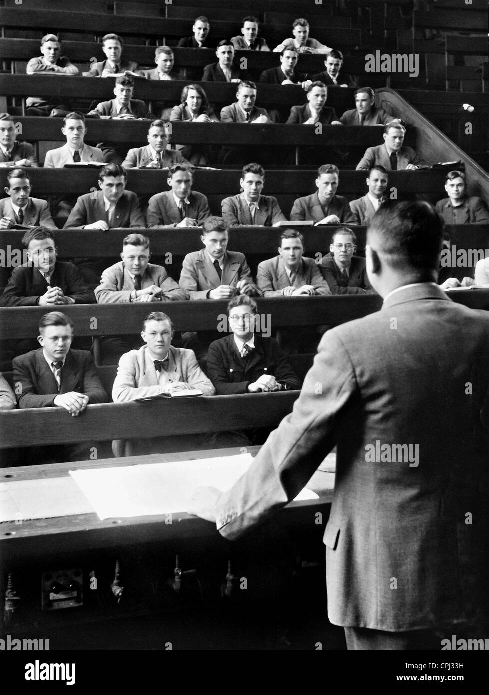 Gli studenti in aula magna, 1940 Foto Stock