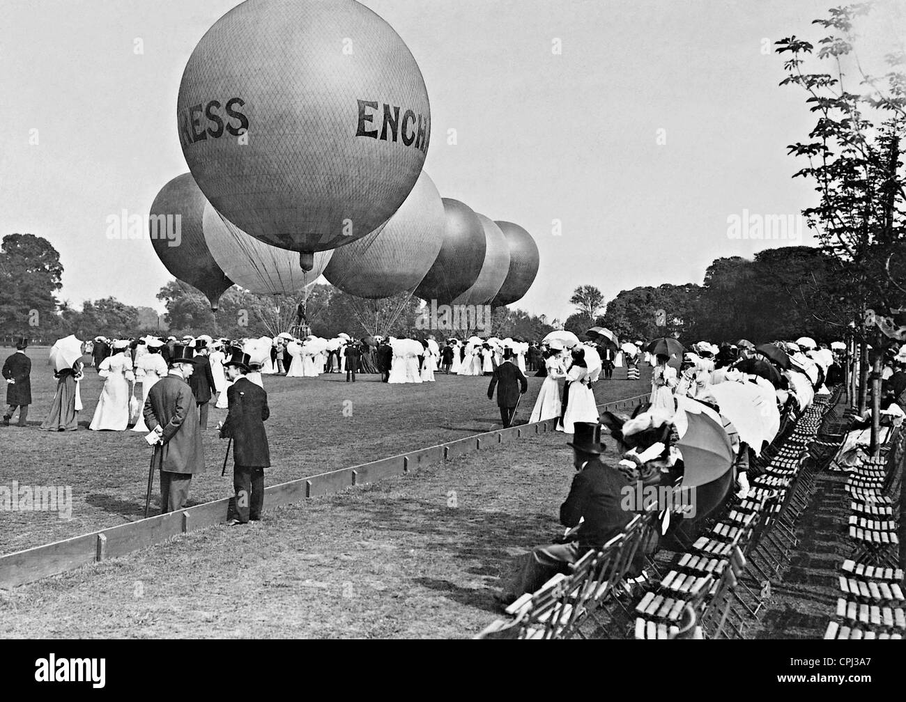 Gara di palloncino in London, 1906 Foto Stock