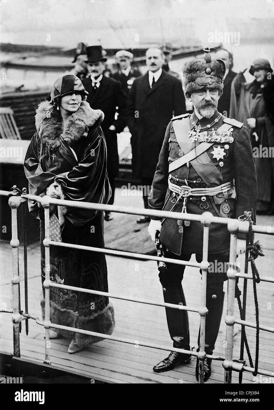 Re Ferdinando I di Romania e la regina Maria Foto Stock
