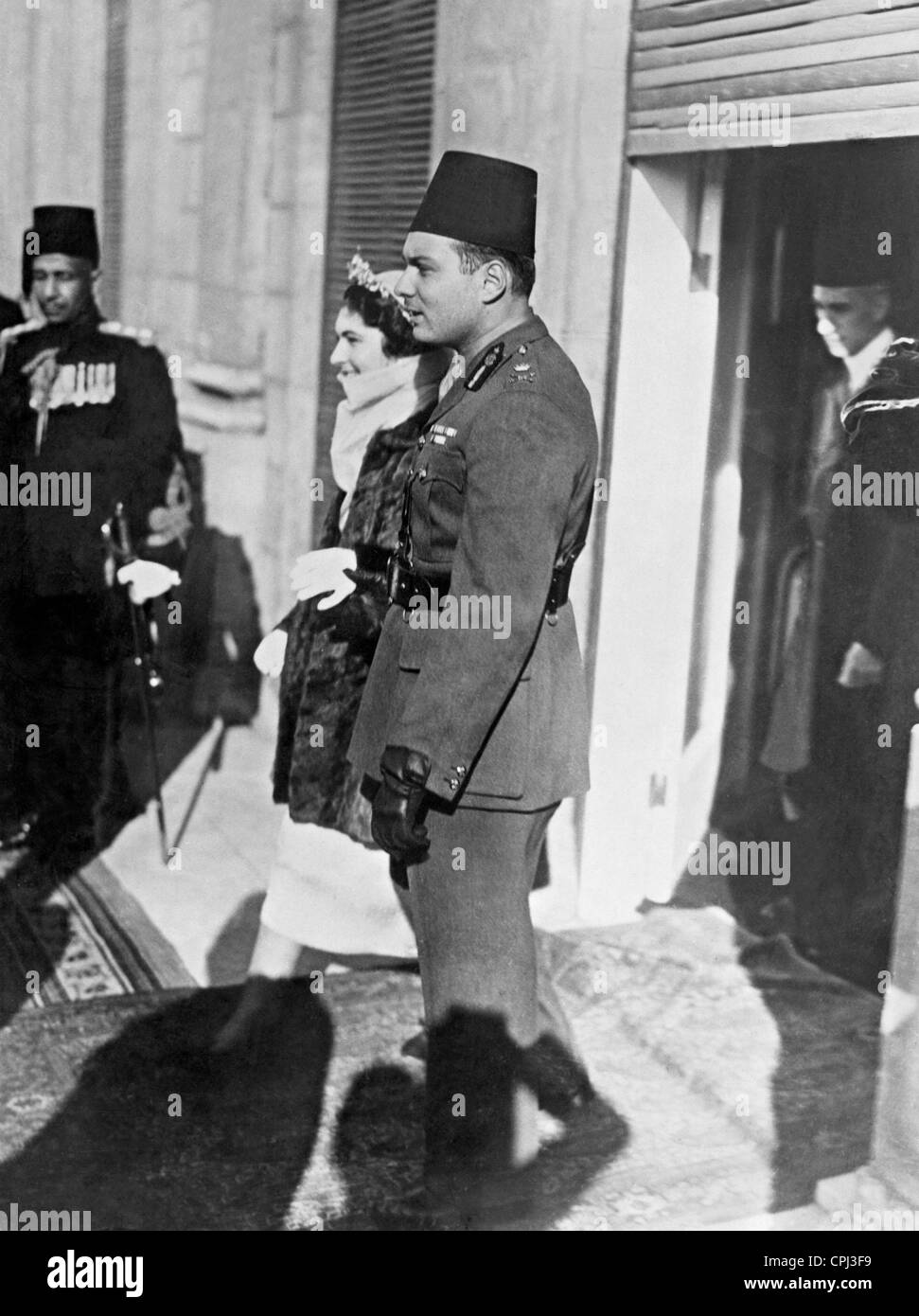 Faruk I e Farida d'Egitto, 1938 Foto Stock