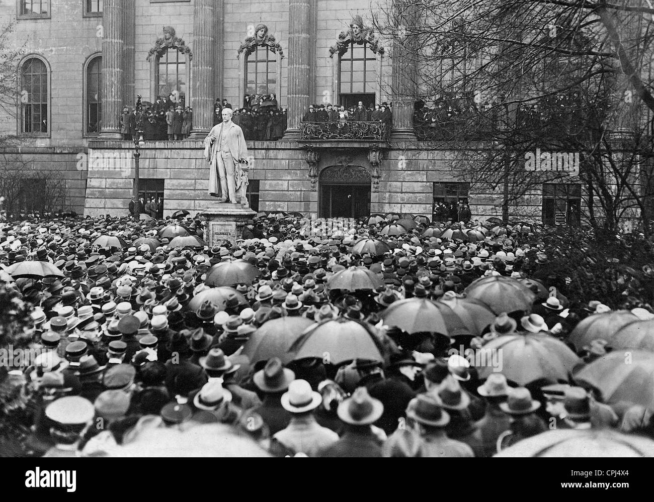 Manifestazione contro il Trattato di Versailles, 1921 Foto Stock